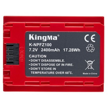 Аккумулятор Kingma NP-FZ100 2400mAh (Sony NP-FZ100)-0
