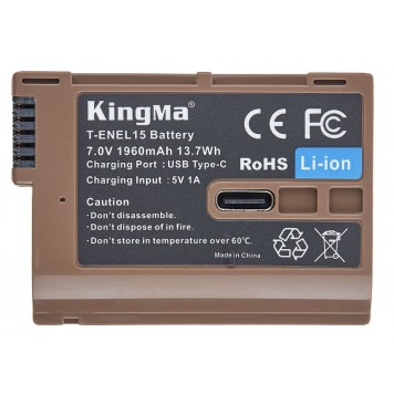 Аккумулятор Kingma EN-EL15 1960mah USB-C-0