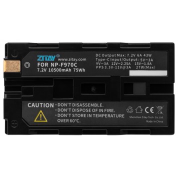 Аккумулятор ZITAY NP-F970 10500мАч (Sony NP-F970)-1