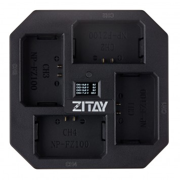 Зарядное устройство ZITAY ZF41 для Sony NP-FZ100 четырёхканальное-0