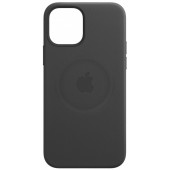 Чехол Apple MagSafe Leather Case для iPhone 12 Pro Max (черный)