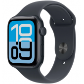 Apple Watch SE 3 GPS, 44mm Midnight Aluminum Case with Midnight Sport Band - M/L