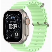 Apple Watch Ultra 3 GPS + Cellular, 49mm Natural Titanium Case with Neon Green Ocean Band