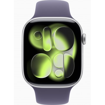 Умные часы Apple Watch Series 11 GPS, 46mm Silver Aluminum Case with Purple Fog Sport Band - S/M-1