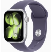 Apple Watch Series 11 GPS, 42mm Silver Aluminum Case with Purple Fog Sport Band - M/L