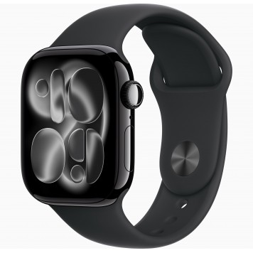 Умные часы Apple Watch Series 11 GPS, 42mm Jet Black Aluminum Case with Black Sport Band - S/M-0