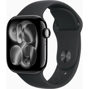 Умные часы Apple Watch Series 11 GPS, 46mm Jet Black Aluminum Case with Black Sport Band - S/M-0