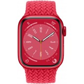 Apple Watch Series 8 GPS 45mm (PRODUCT)RED Aluminum Case with Red Braided Solo Loop MNP43