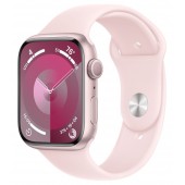 Apple Watch Series 9 45mm Pink Aluminum with Light Pink Sport Band M/L