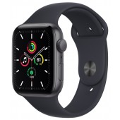 Apple Watch SE (2021) 44mm Space Gray Aluminum with Midnight Sport Band