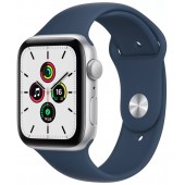 Apple Watch SE (2021) 44mm Silver Aluminum with Abbys Blue Sport Band