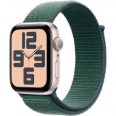 Apple Watch SE 2 (2024) GPS 40mm Starlight Aluminium Case with Lake Green Sport Loop