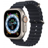 Apple Watch Ultra GPS + Cellular 49mm Titanium Case with Midnight Ocean Band MQFK3