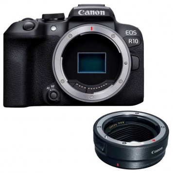 Беззеркальный фотоаппарат Canon EOS R10 Body + адаптер крепления EF-EOS R-0