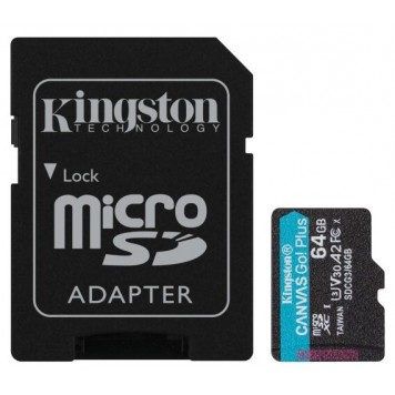 Карта памяти Kingston Canvas Go Plus microSDXC 64GB (с адаптером)-0
