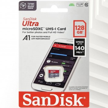 Карта памяти SanDisk Ultra microSDXC 128GB - 140MB/s (SDSQUAB-128G-GN6MN)-1